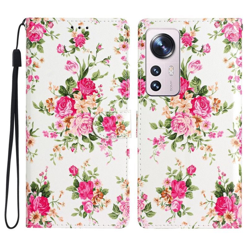 Κάλυμμα Xiaomi 12 Lite με κορδονι Strap Liberty Flowers