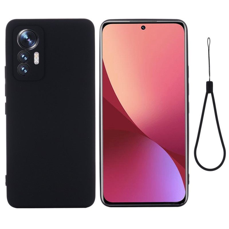 θηκη κινητου Xiaomi 12 Lite με κορδονι Strappy Liquid Silicone