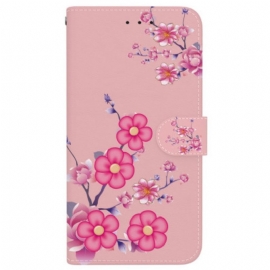 Δερματινη Θηκη iPhone 16 Sakura Strap Σιλικόνης