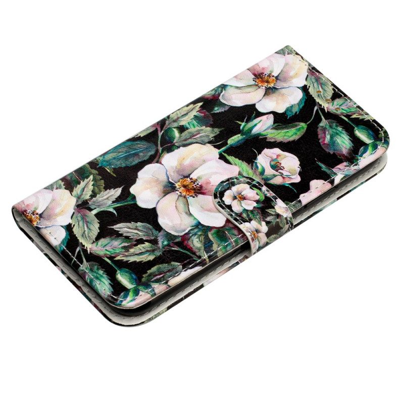 Δερματινη Θηκη iPhone 16 Strap Magnolias Σιλικόνης