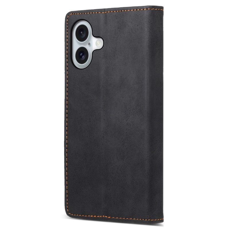 Δερματινη Θηκη iPhone 16 Vintage Leather Effect Rfid Technology Blocking Σιλικόνης