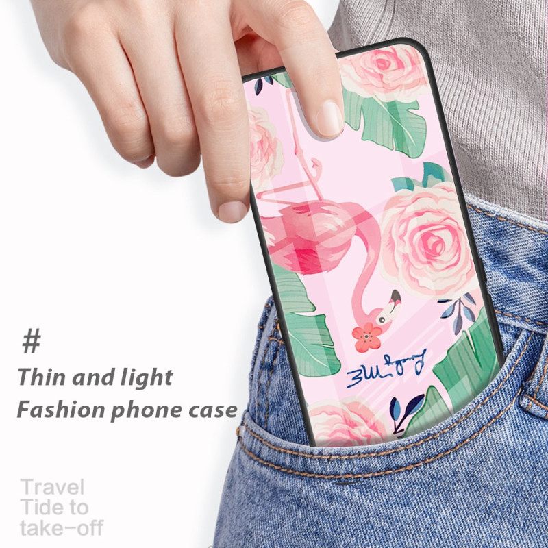 Κάλυμμα iPhone 16 Heart Tempered Glass Σε Μαύρο Φόντο Σιλικόνης