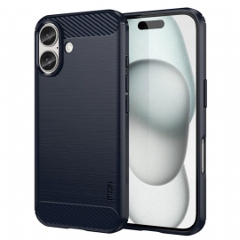 Κάλυμμα iPhone 16 Mofi Brushed Carbon Fiber