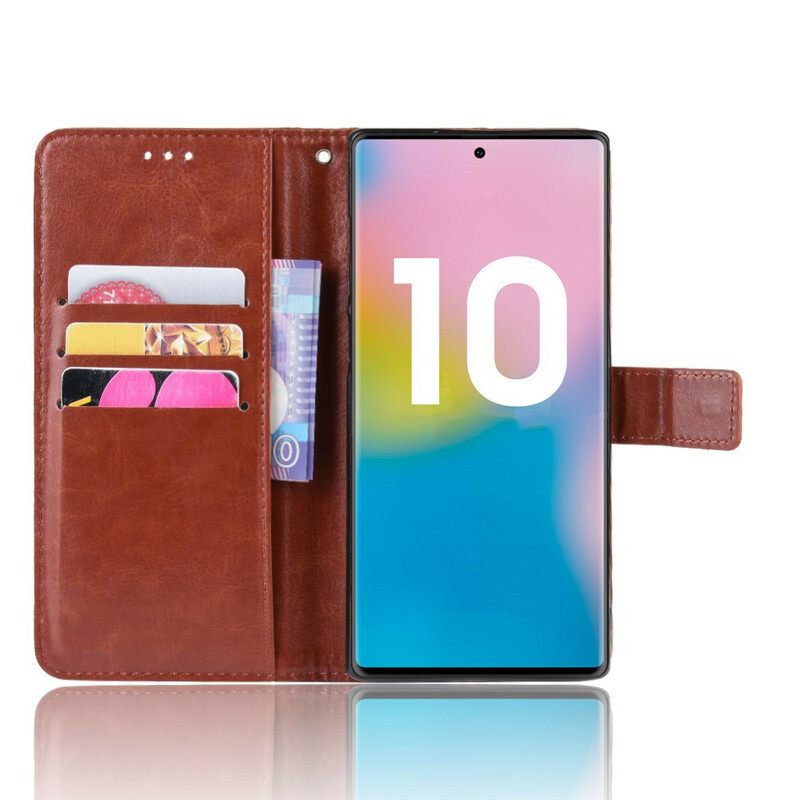 δερματινη θηκη Samsung Galaxy Note 10 Plus Λαμπερό Ψεύτικο Δέρμα