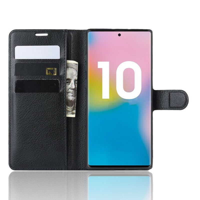 Θήκη Flip Samsung Galaxy Note 10 Plus Κλασικά Χρώματα