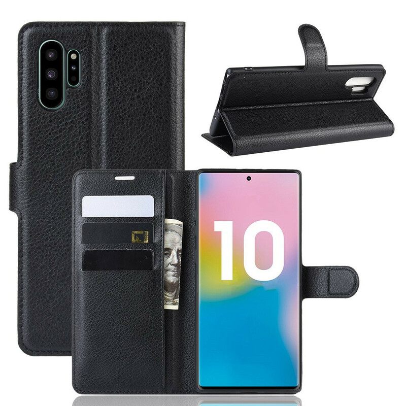 Θήκη Flip Samsung Galaxy Note 10 Plus Κλασικά Χρώματα