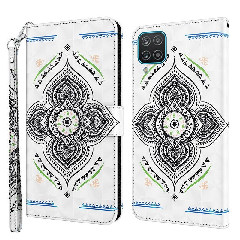 Κάλυμμα Samsung Galaxy A12 / M12 Light Spots Mandala Με Κορδόνι