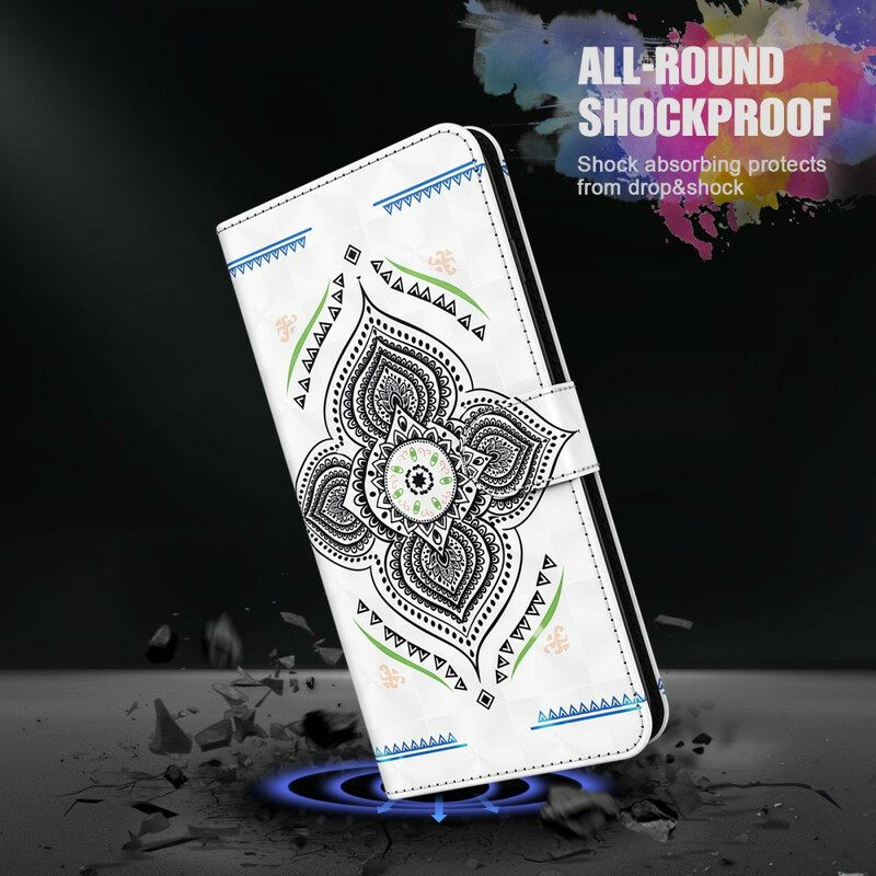 Κάλυμμα Samsung Galaxy A12 / M12 Light Spots Mandala Με Κορδόνι