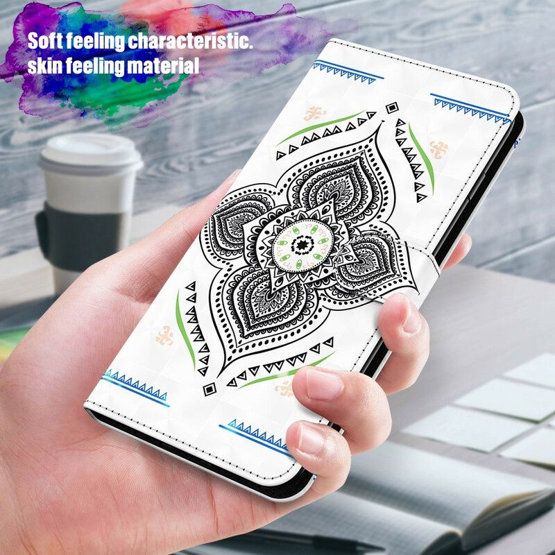 Κάλυμμα Samsung Galaxy A12 / M12 Light Spots Mandala Με Κορδόνι