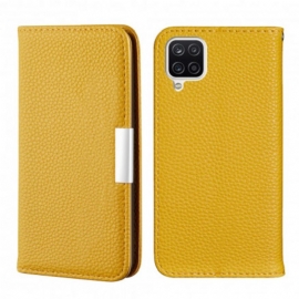 θηκη κινητου Samsung Galaxy A12 / M12 Θήκη Flip Litchi Ultra Chic Faux Leather