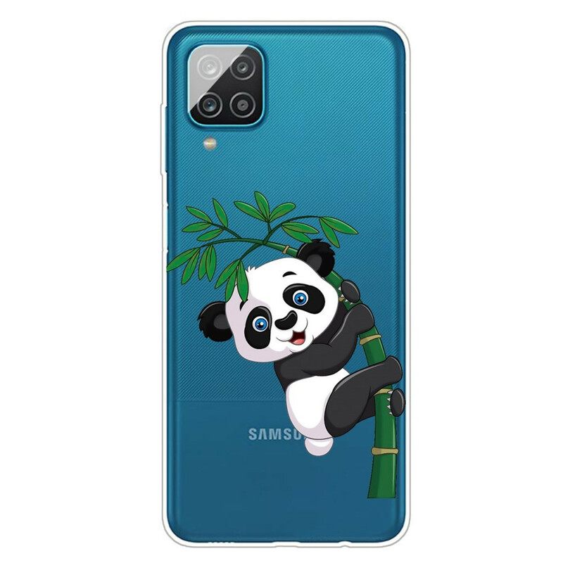 Θήκη Samsung Galaxy A12 / M12 Panda Panda On Bamboo