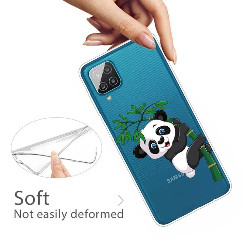 Θήκη Samsung Galaxy A12 / M12 Panda Panda On Bamboo