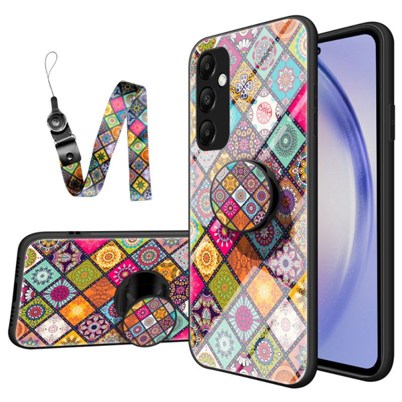 Κάλυμμα Samsung Galaxy A55 5g Με Support And Patchwork Strap