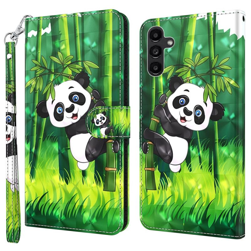 Θηκη Κινητου Samsung Galaxy A55 5g Θήκες Κινητών Bamboo Panda Με Λουράκι