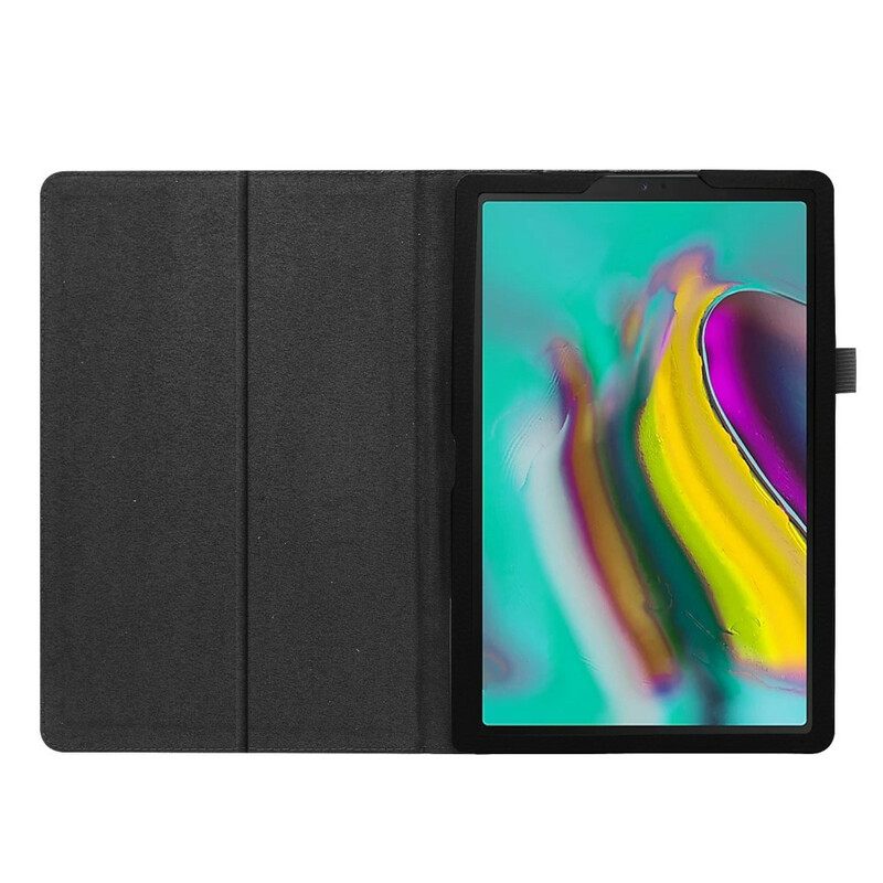 Κάλυμμα Samsung Galaxy Tab A 10.1 (2019) 2 Πτερύγια Από Συνθετικό Δέρμα Litchi