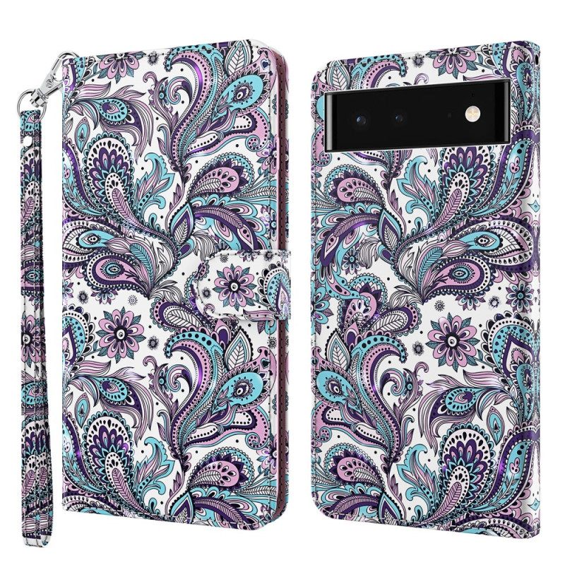 Θήκη Flip Google Pixel 7 Μοτίβο Paisley