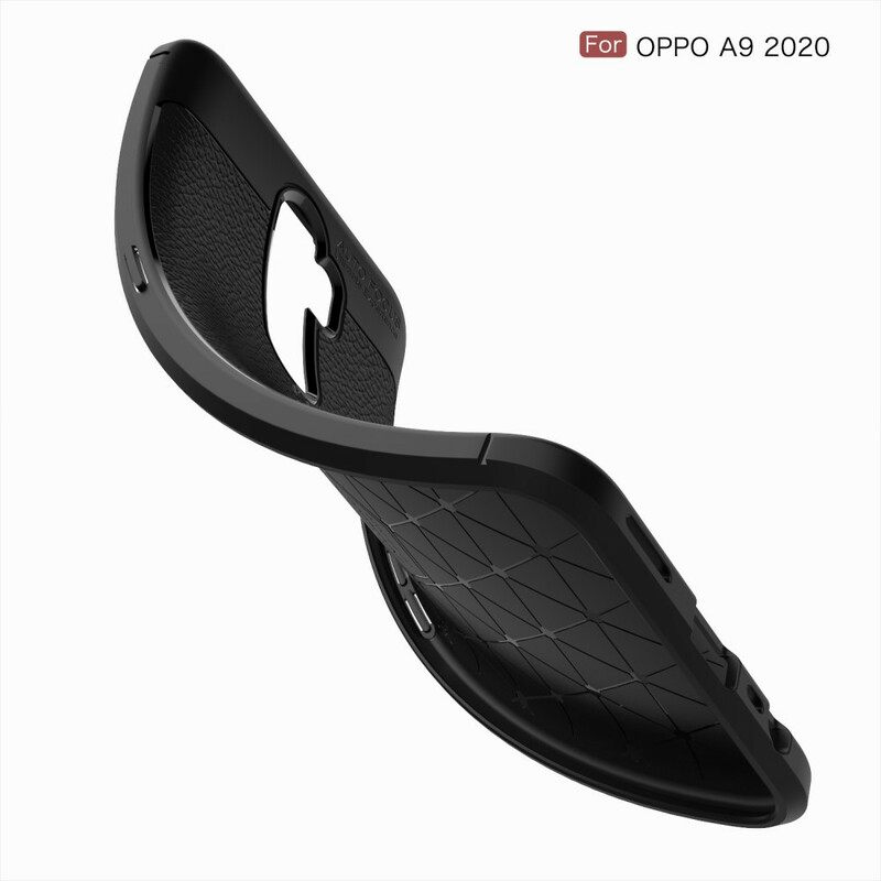 Θήκη Oppo A9 2020 / A5 2020 Δερμάτινο Εφέ Litchi Διπλής Γραμμής