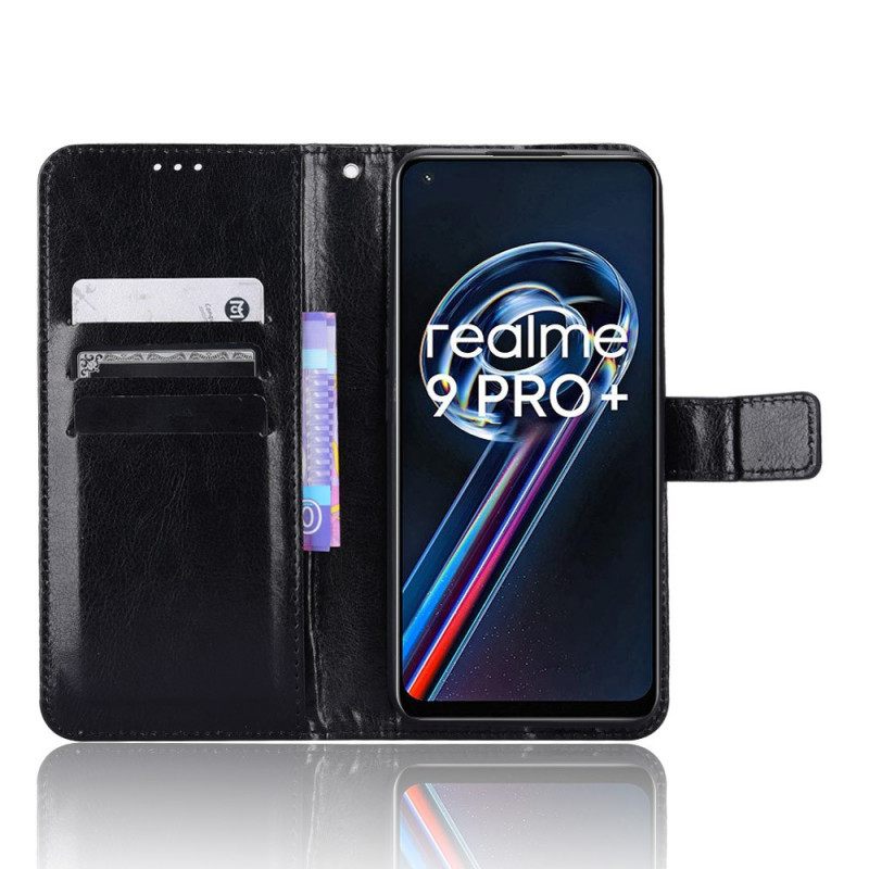 Κάλυμμα Realme 9 5G Λαμπερό Συνθετικό Δέρμα