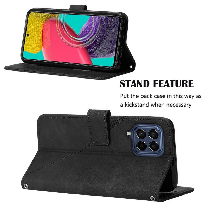 Θήκη Flip Samsung Galaxy M33 5G με κορδονι Strappy Triangle