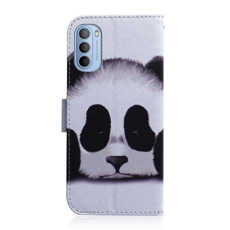 δερματινη θηκη Moto G31 / Moto G41 Πρόσωπο Panda