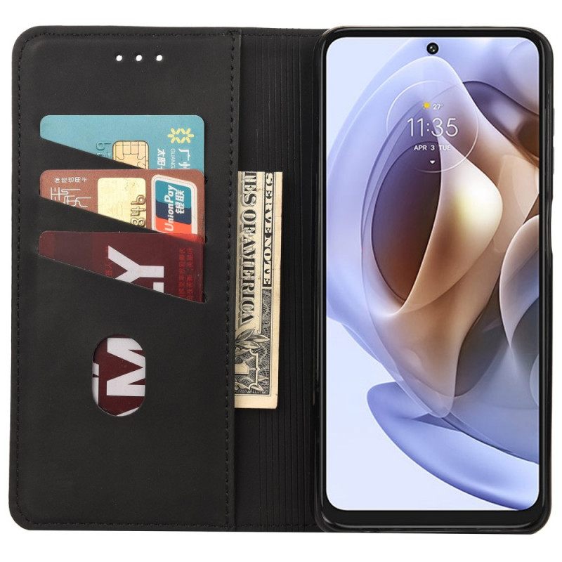 θηκη κινητου Moto G31 / Moto G41 Θήκη Flip Δίχρωμο Επαγγελματικό Δερμάτινο Εφέ