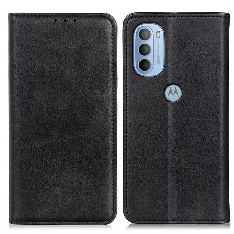 θηκη κινητου Moto G31 / Moto G41 Θήκη Flip Litchi Split Leather