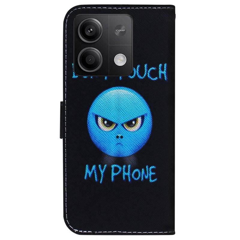 Δερματινη Θηκη Xiaomi Redmi Note 13 5g Μην Αγγίζετε Το Emoji Του Τηλεφώνου Μου