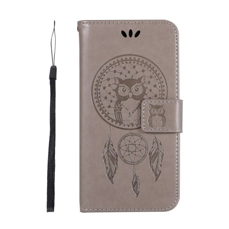 δερματινη θηκη iPhone XS Max Δερμάτινο Εφέ Dreamcatcher Owl