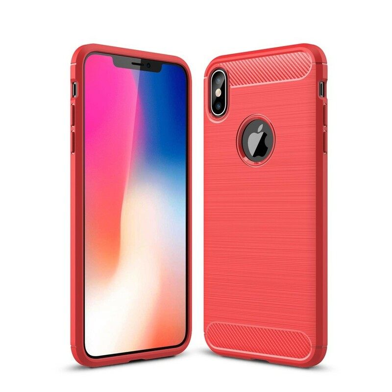 Θήκη iPhone XS Max Βουρτσισμένη Ίνα Άνθρακα