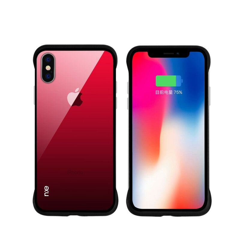 Θήκη iPhone XS Max Χρώματα Σκληρυμένου Γυαλιού Nxe