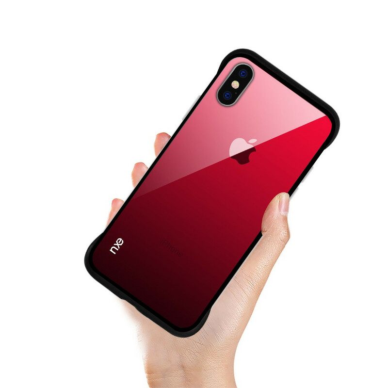 Θήκη iPhone XS Max Χρώματα Σκληρυμένου Γυαλιού Nxe