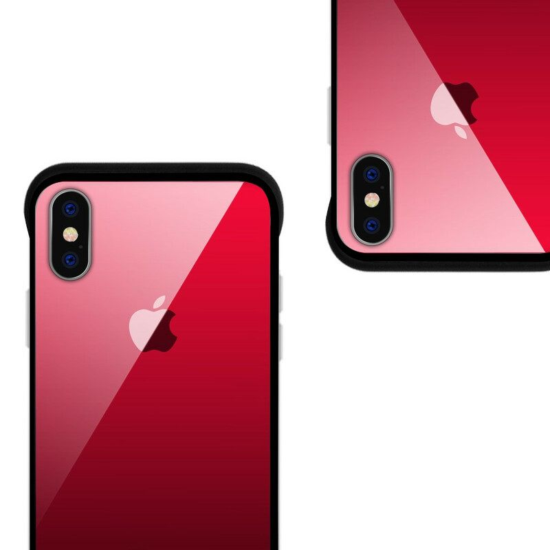 Θήκη iPhone XS Max Χρώματα Σκληρυμένου Γυαλιού Nxe