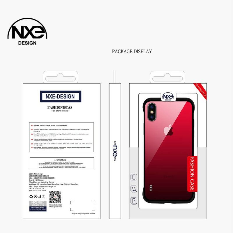 Θήκη iPhone XS Max Χρώματα Σκληρυμένου Γυαλιού Nxe