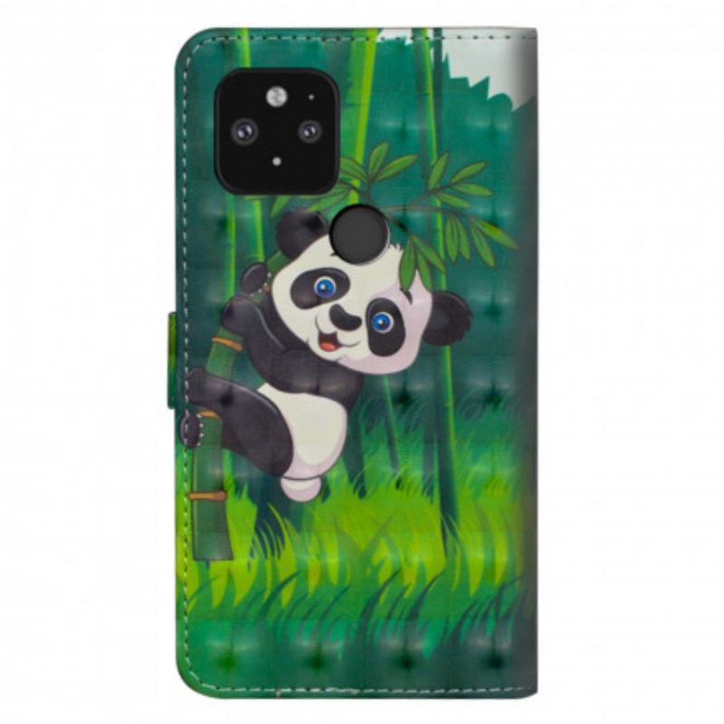 Θήκη Flip Google Pixel 5 Panda Και Bamboo