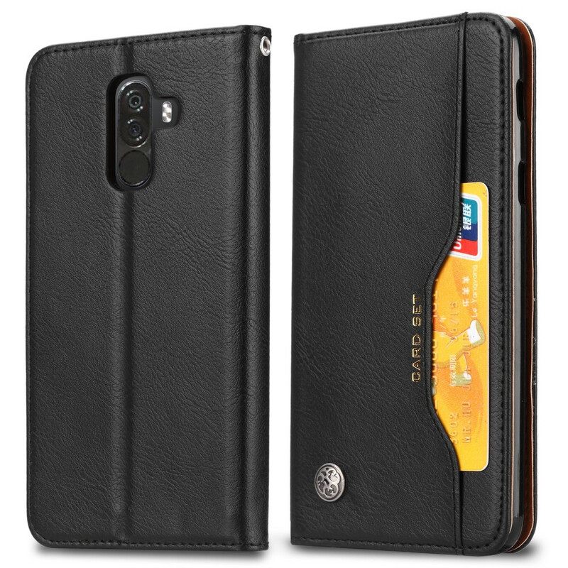 θηκη κινητου Pocophone F1 Θήκη Flip Θήκη Κάρτας Από Συνθετικό Δέρμα