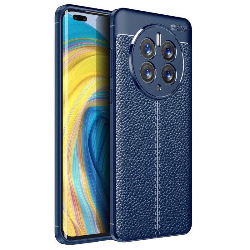 Θήκη Huawei Mate 50 Pro Δερμάτινο Εφέ Litchi Double Line