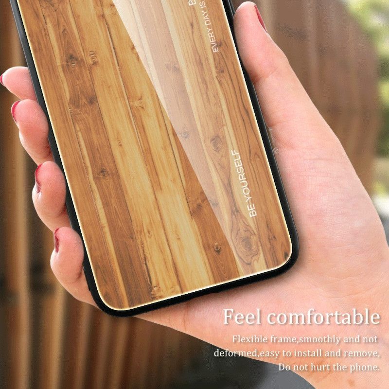 Θήκη Huawei Mate 50 Pro Σχεδιασμός Ξύλου Tempered Glass