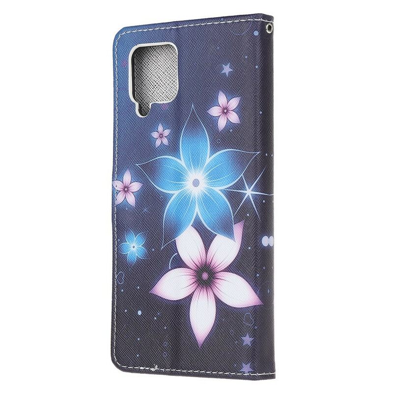 Κάλυμμα Samsung Galaxy A42 5G με κορδονι Lunar Strap Flowers