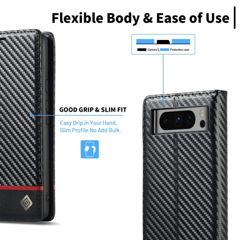 Δερματινη Θηκη Google Pixel 8 Pro Carbon Fiber Lc.imeeke