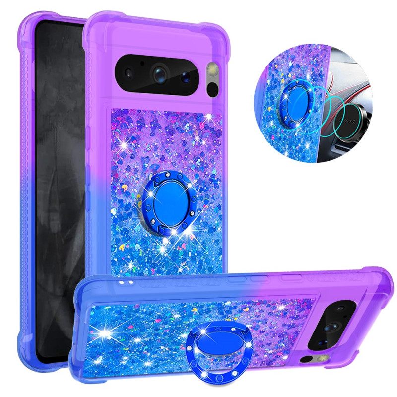 Κάλυμμα Google Pixel 8 Pro Glitter Ring-holder