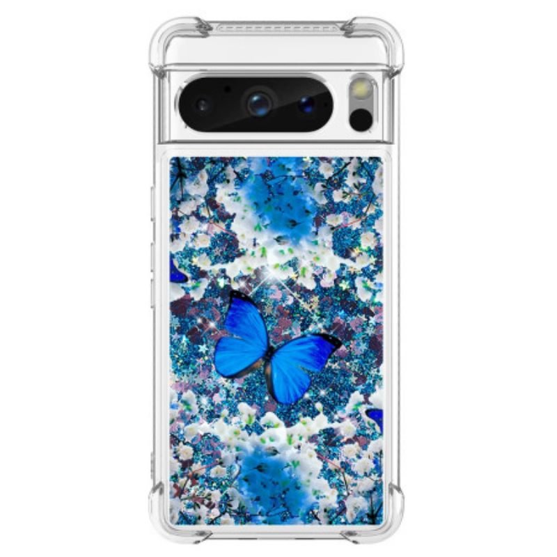 Κάλυμμα Google Pixel 8 Pro Πεταλούδα Glitter