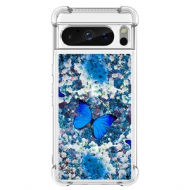 Κάλυμμα Google Pixel 8 Pro Πεταλούδα Glitter