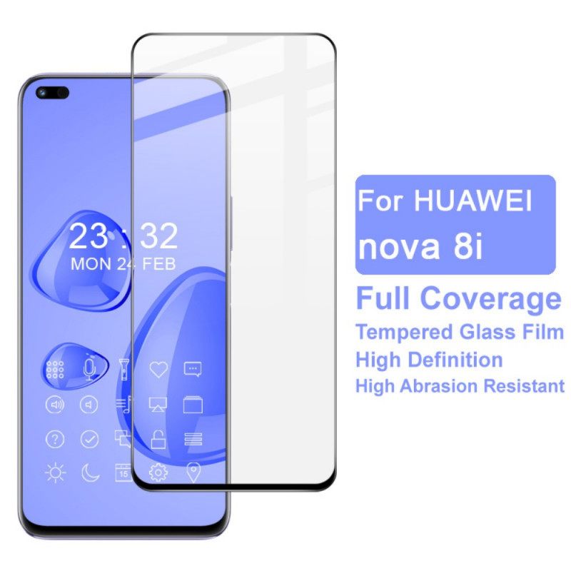 Προστασία Οθόνης Honor 50 Lite / Huawei Nova 8I Black Edge Από Σκληρυμένο Γυαλί