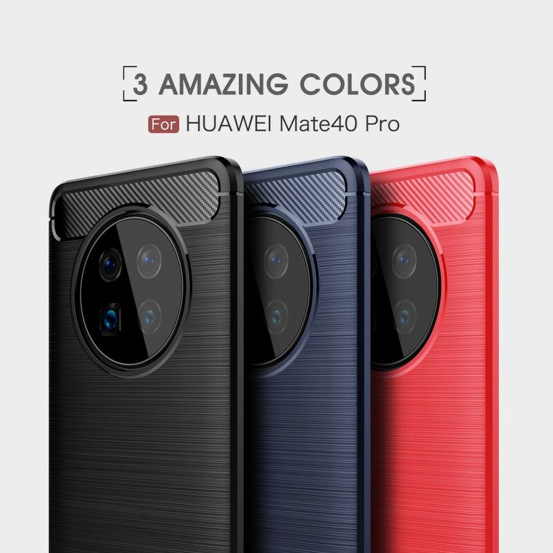 θηκη κινητου Huawei Mate 40 Pro Βουρτσισμένη Ίνα Άνθρακα