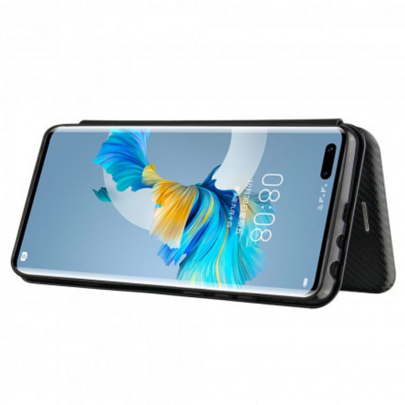 θηκη κινητου Huawei Mate 40 Pro Θήκη Flip Ίνα Άνθρακα