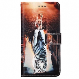 Δερματινη Θηκη Oppo Reno 11 Pro 5g Dream Of Kitten With Strap