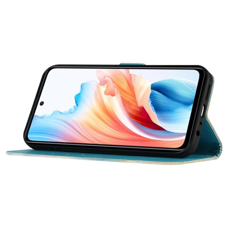 Δερματινη Θηκη Oppo Reno 11 Pro 5g Χρυσές Πεταλούδες