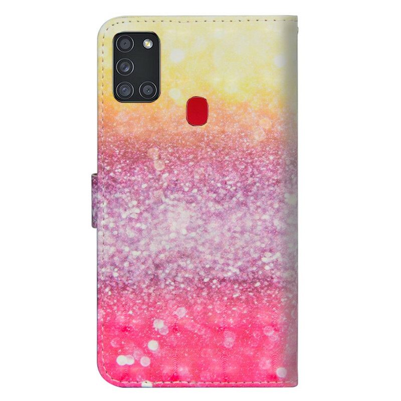 Κάλυμμα Samsung Galaxy A21s Ματζέντα Glitter Gradient