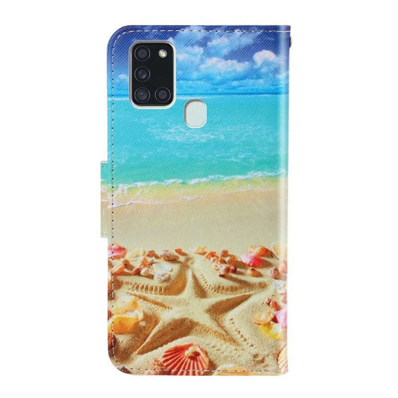 Κάλυμμα Samsung Galaxy A21s με κορδονι Strappy Beach