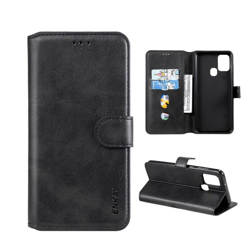 Θήκη Flip Samsung Galaxy A21s Enkay Faux Leather